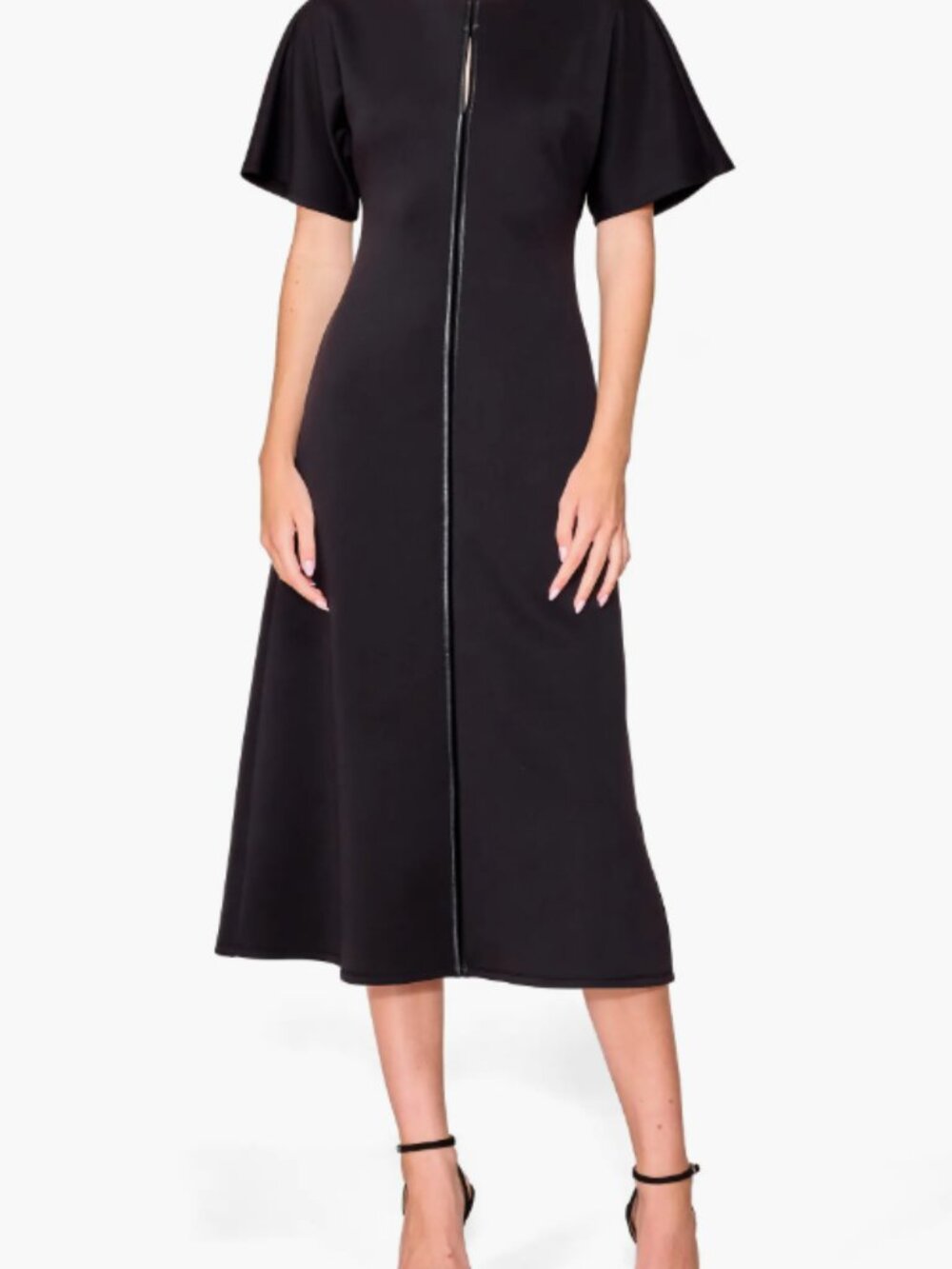 Melloday Luxe Fit and Flare Black Dress NWT
